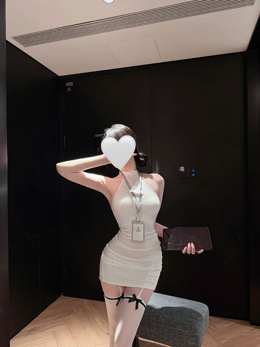 「Pure Desire Secret」Secretary Style Hip-Hugging Sexy Uniform Set